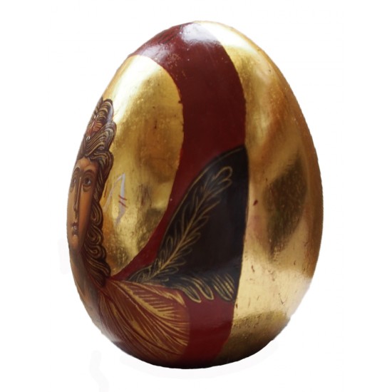 Икона „Свети Архангел Михаил“ върху дървено яйце