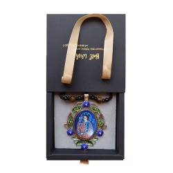 Медальон с ръчно рисувано изображение на Христос Емануил