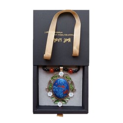 Медальон с ръчно рисувано изображение на Свети Георги