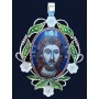 Медальон с ръчно рисувано изображение на Христос Пантократор