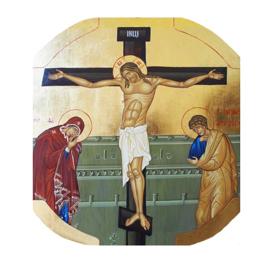 Дървен пъзел Разпятие Христово в подаръчна кутия