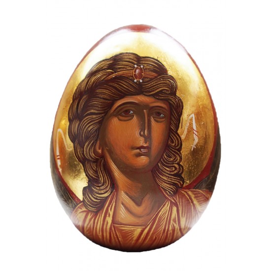 Икона „Свети Архангел Михаил“ върху дървено яйце