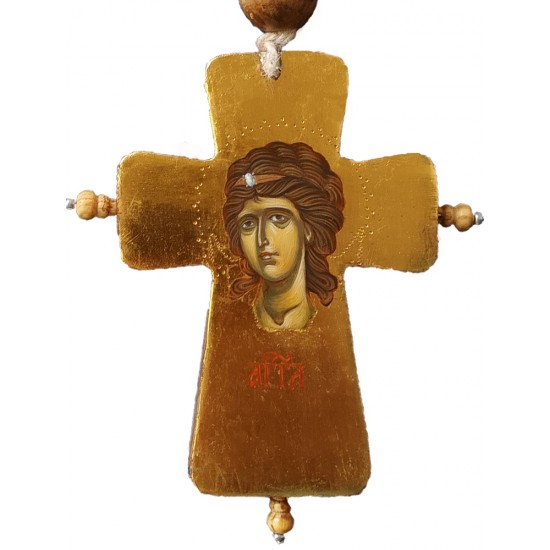 Броеница с ръчно изписан образ на Ангел-Хранител