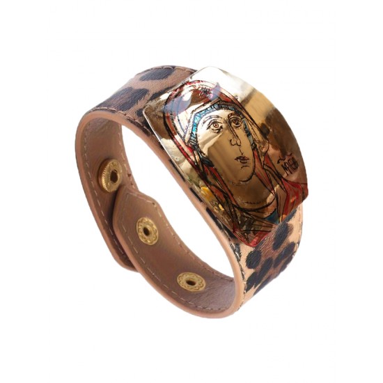 Дамска гривна с ръчно рисувано изображение на Света Богородица