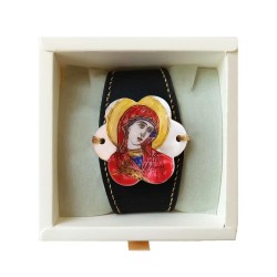 Дамска гривна с ръчно рисувано изображение на Света Богородица