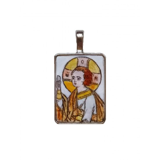 Ръчно рисуван медальон с Христос Емануил