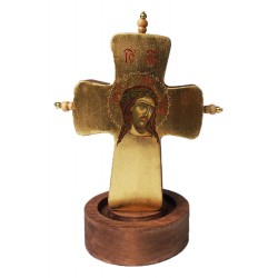 Кръст с икона на Христос Елкоменос (Христос Измъчван) на магнитна поставка