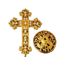 Напрестолен кръст с 18-каратова позлата и кристали