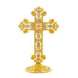 Напрестолен кръст с 18-каратова позлата и кристали