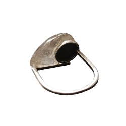 Сребърен пръстен с ръчно рисувано изображение на ангелско крило