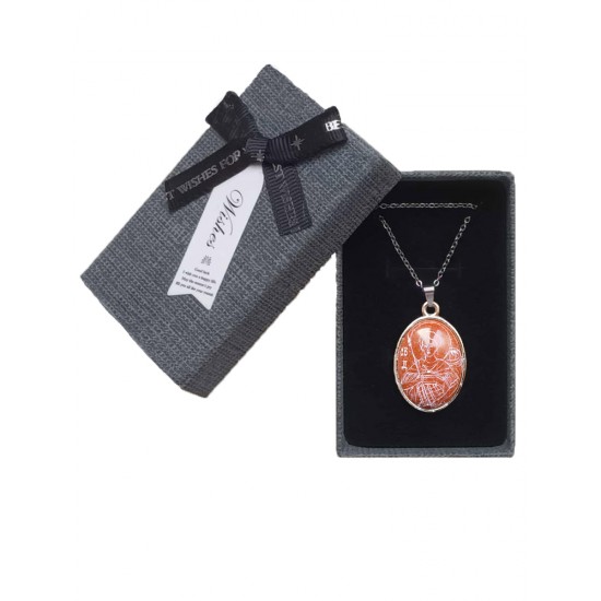 Ръчно рисуван медальон със Свети Димитър