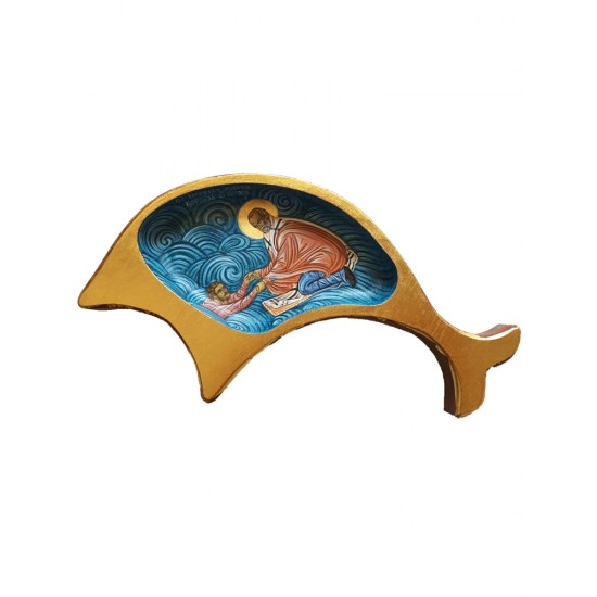 Икона „Свети Николай спасява кораба от потопа“