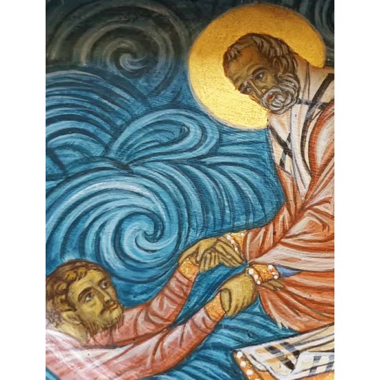 Икона „Свети Николай спасява кораба от потопа“