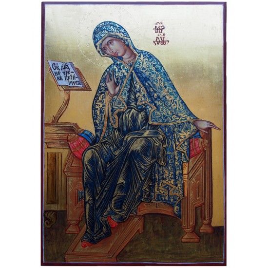 Икона „Света Богородица на трон“ от сцената "Благовещение"
