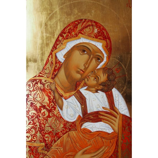  Икона „Света Богородица Умиление“ в дървена кутия
