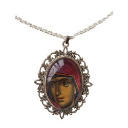 Ръчно рисуван медальон "Света Богородица"