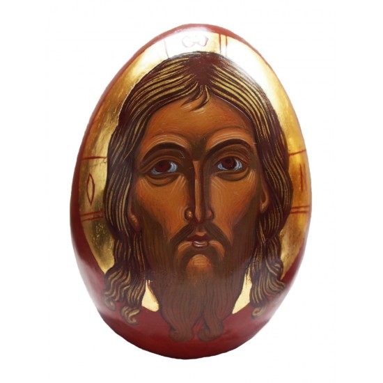 Икона „Свети Убрус“ върху дървено яйце