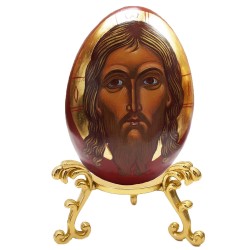 Икона „Свети Убрус“ върху дървено яйце