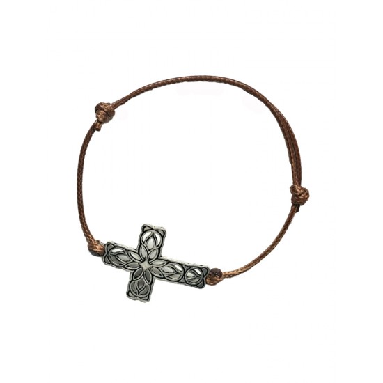 Регулируема гривна с метален кръст