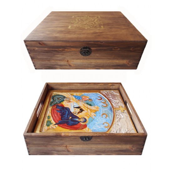 Икона „Рождество Христово“ в дървена кутия