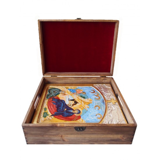 Икона „Рождество Христово“ в дървена кутия