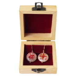 Ръчно рисувани обеци "Райски цвят"